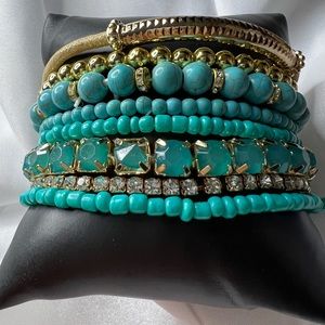 Mixed bead bracelet set